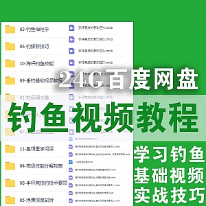 24G钓鱼学习视频教程基础+实战技巧│百度网盘合集