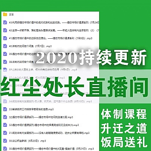 (音频+文本) 红尘处长讲升迁之道-百度网盘合集,2020持续更新!