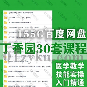 丁香园系列30套医学课程155G百度网盘资源合集,包含SCI论文写作/SPSS统计实战/META分析/PCR合集/MRI解读/临床手术……等课程