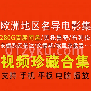 44位欧洲意大利/德国/法国/英国等地区知名导演代表作电影280G百度网盘资源合集,包含贝托鲁奇/布列松/文德斯/安德烈瓦依达…等导演