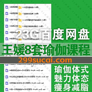 8套王媛瑜伽视频课程23G百度网盘资源合集,包含形体瑜伽/内分泌回春术/360度魅力体态/16天带你瘦/14天零基础新手瑜伽速成……等