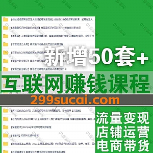2023年11月新增的100套+互联网抖音电商直播/短视频带货/自媒体个人IP/直通车淘系引流/小红书店铺运营/视频号流量变现网盘资源合集