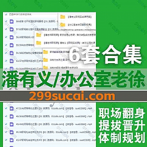 6套潘有义职场课+办公室老徐体制课19G网盘资源合集,包含职场翻身心法/体制内生存之道/体制提拔晋升/中层领导拔高/新手经理必修…等