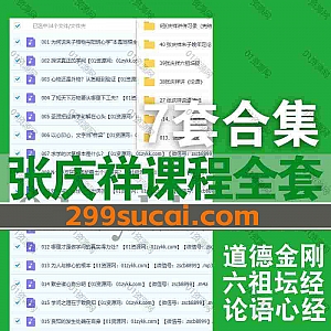 7套国学讲师张庆祥音频课程+文档讲义网盘资源合集,包含张庆祥讲心经/张庆祥讲金刚经/说道德经/朱子晚年定论/讲传习录/六祖坛经/论语…等
