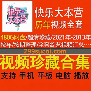 2021年-2013年湖南卫视综艺节目快乐大本营历年播出视频全套480G超清网盘资源合集,按年/按期整理
