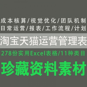 淘宝天猫运营管理表