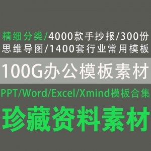 100G办公模板素材