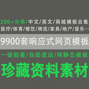 9900套响应式网页模板