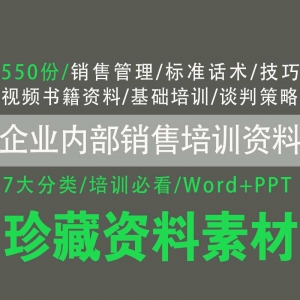 企业内部销售培训文档资料