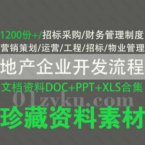 地产企业开发全流程资料文档