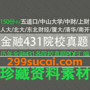 各院校金融431专业历年真题资料合集