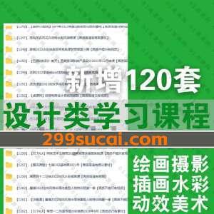 2022年12月新增的120套设计学习课程