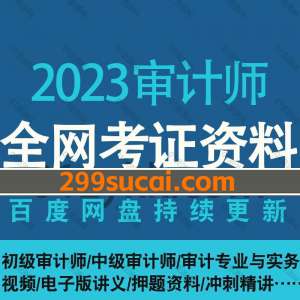 2023年审计师考试网课资源合集