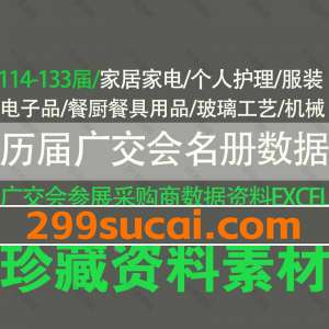 144届-133届历届广交会采购商名册数据资源合集