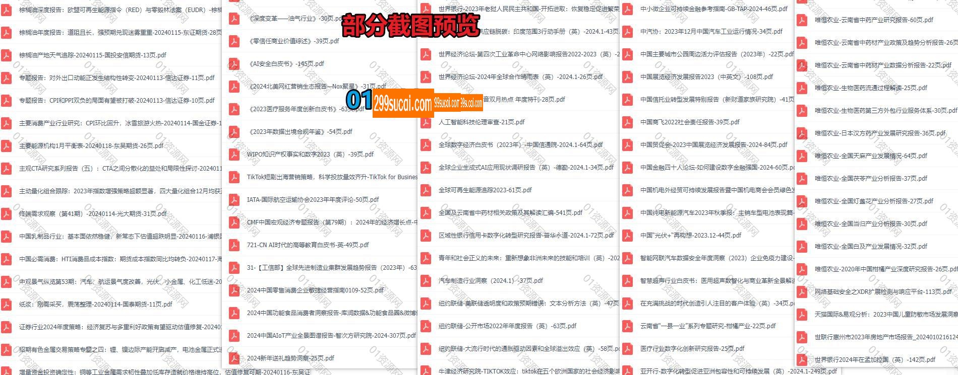 2024年01月第3周行业报告PDF资源截图