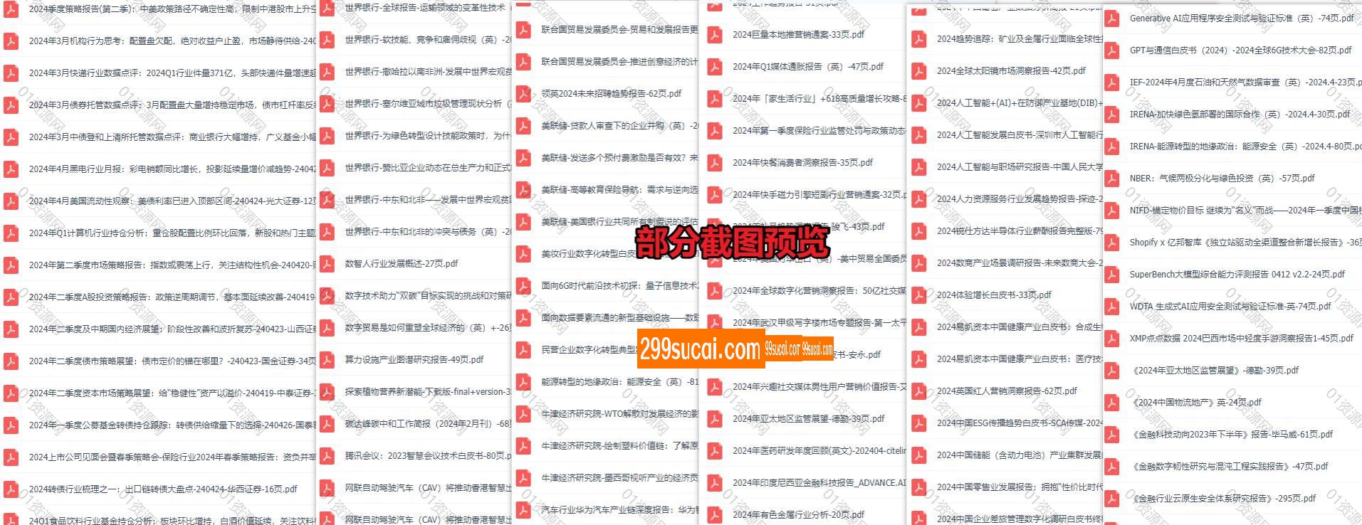 2024年4月第4周行业报告资源截图