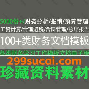 各类财务学习模板文档资料素材
