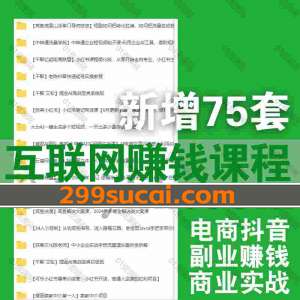 2024年6月新增的75套+互联网赚钱课程合集