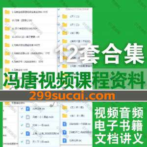 冯唐视频音频书籍课程资源合集
