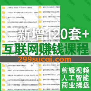 2024年11月新增的120套+互联网赚钱课程资源