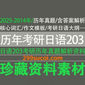 历年考研日语203真题资料合集