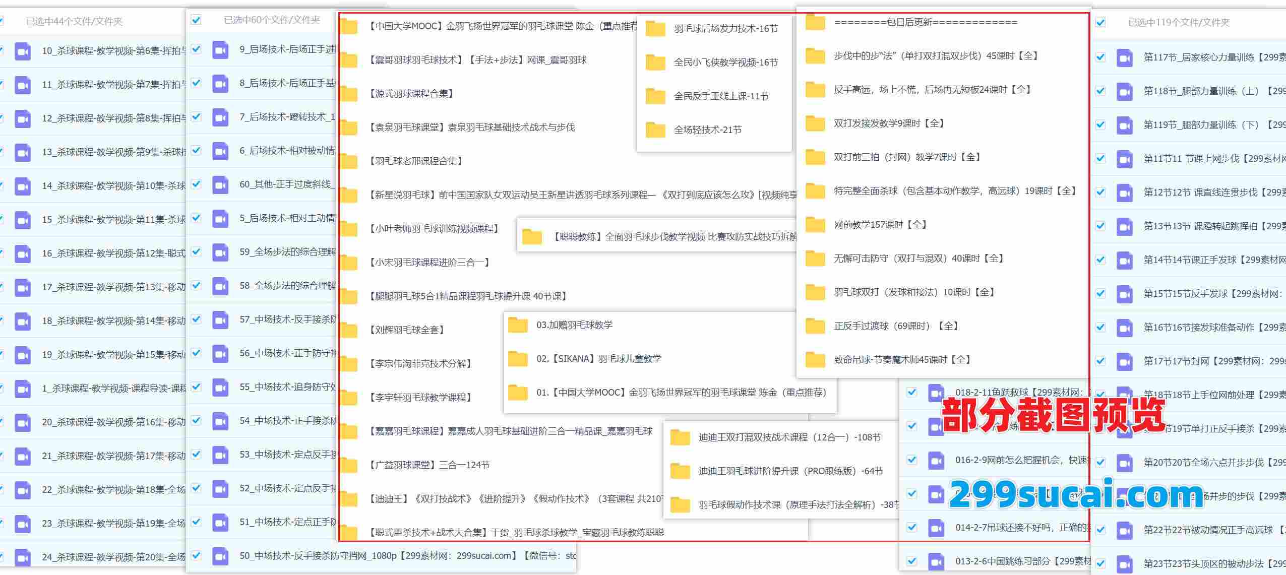 17套新版羽毛球课程截图