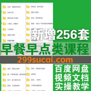 256套早餐早点类餐饮视频课程