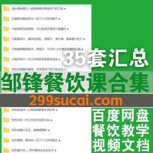 35套邹锋课程资源合集