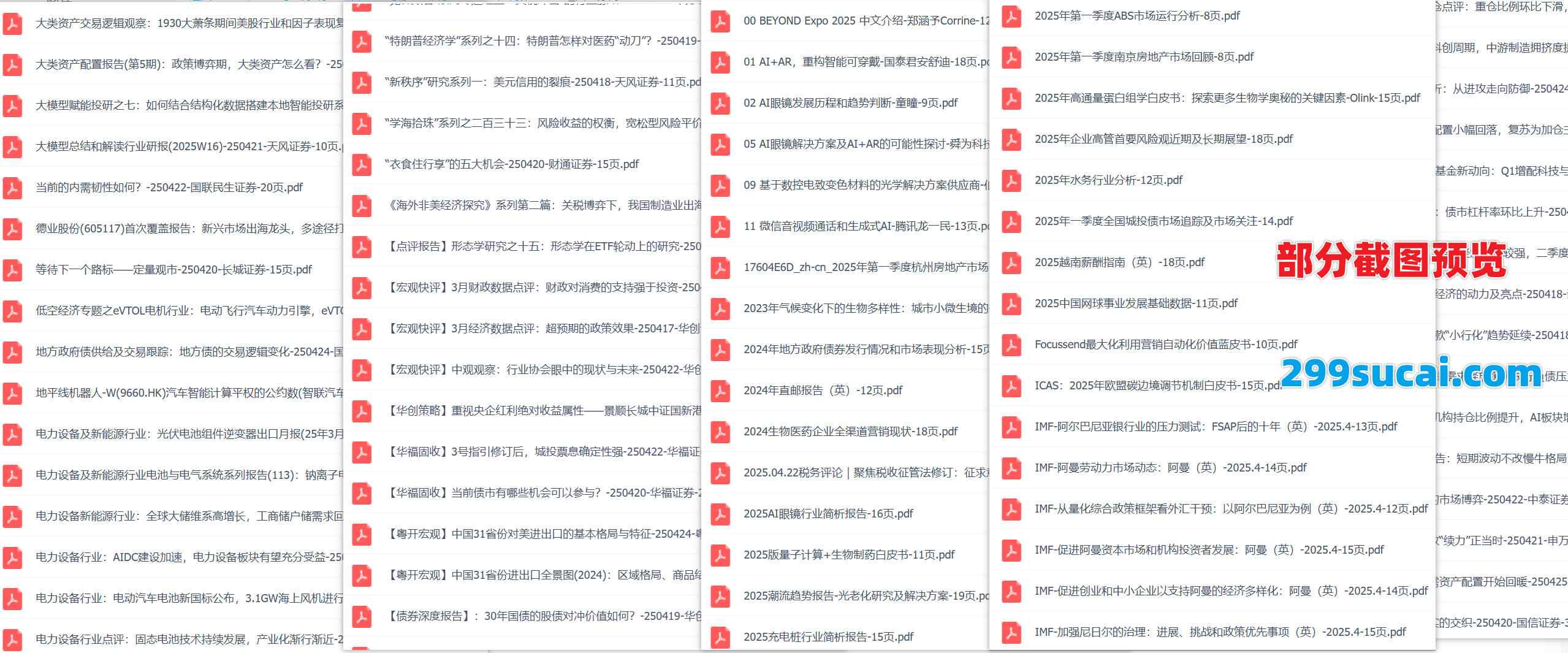 2025年4月第4周行业报告资源截图