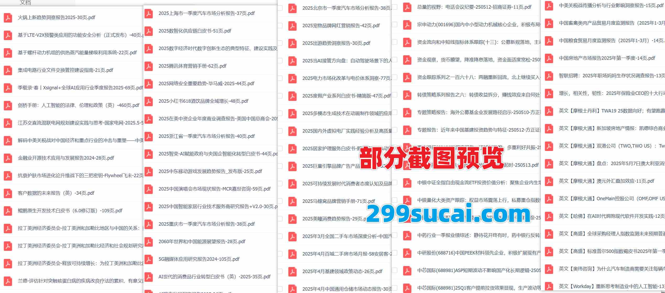 2025年5月第二周行业报告资源截图