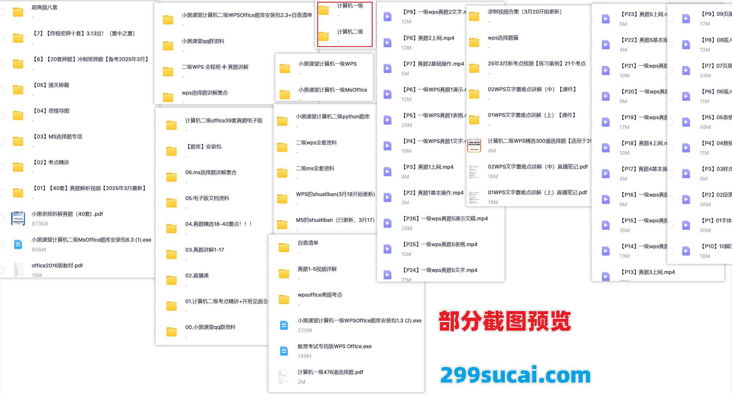 2025计算机一级二级课程资源合集截图
