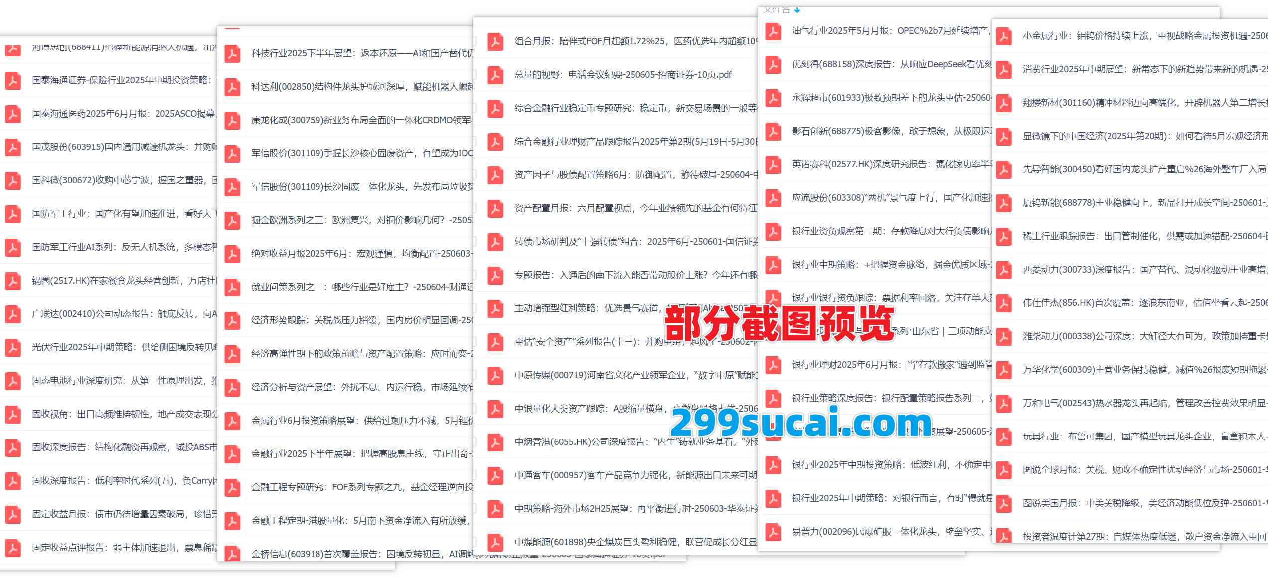 2025年6月第1周行业报告资源截图