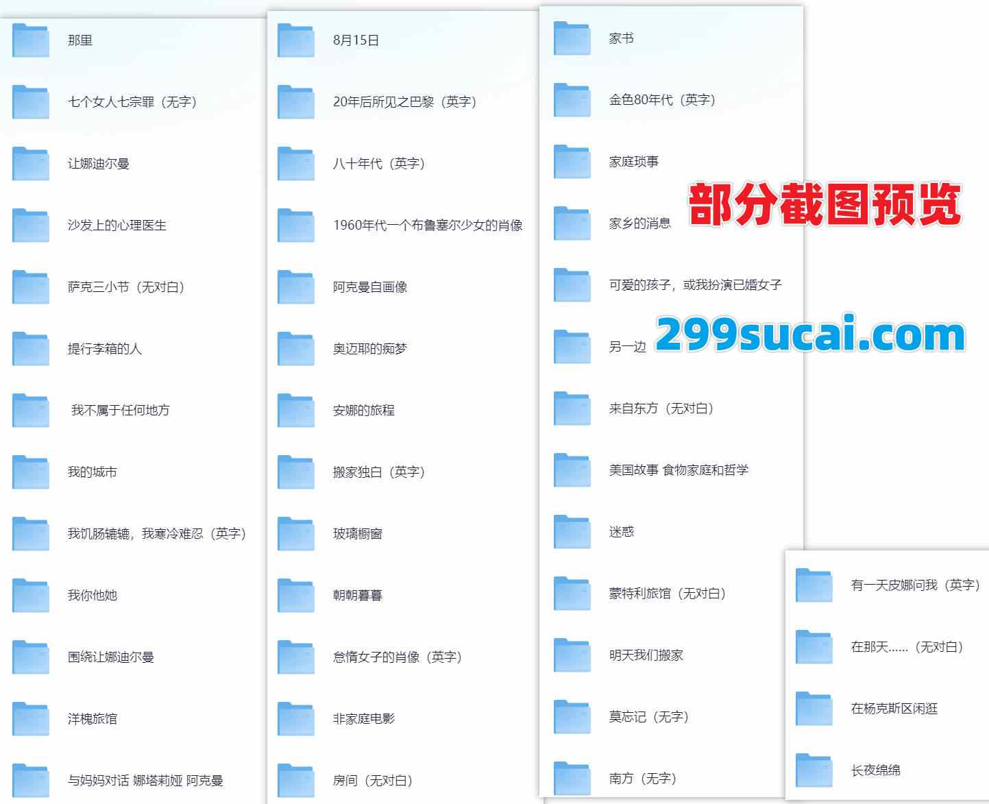 43部香特尔阿克曼导演作品资源合集截图