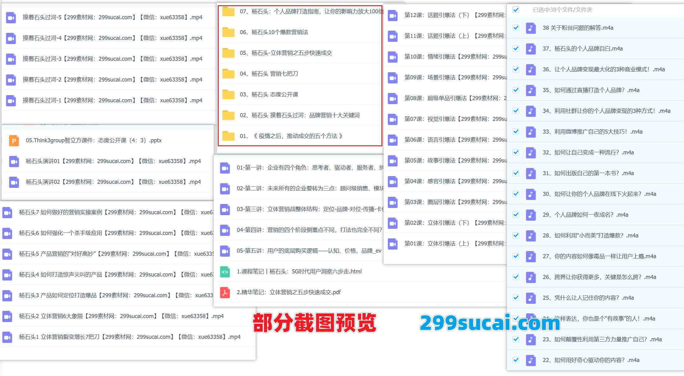7套杨石头营销课程合集截图