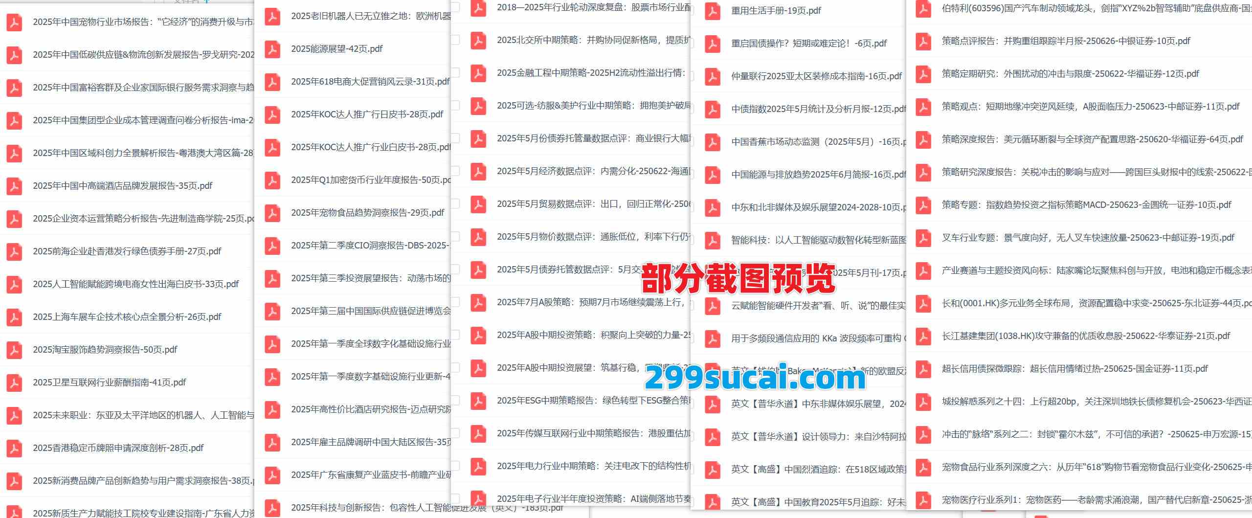 2025年6月第4周行业报告资源截图