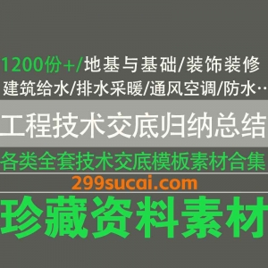 1200份+工程技术交底模板资源合集