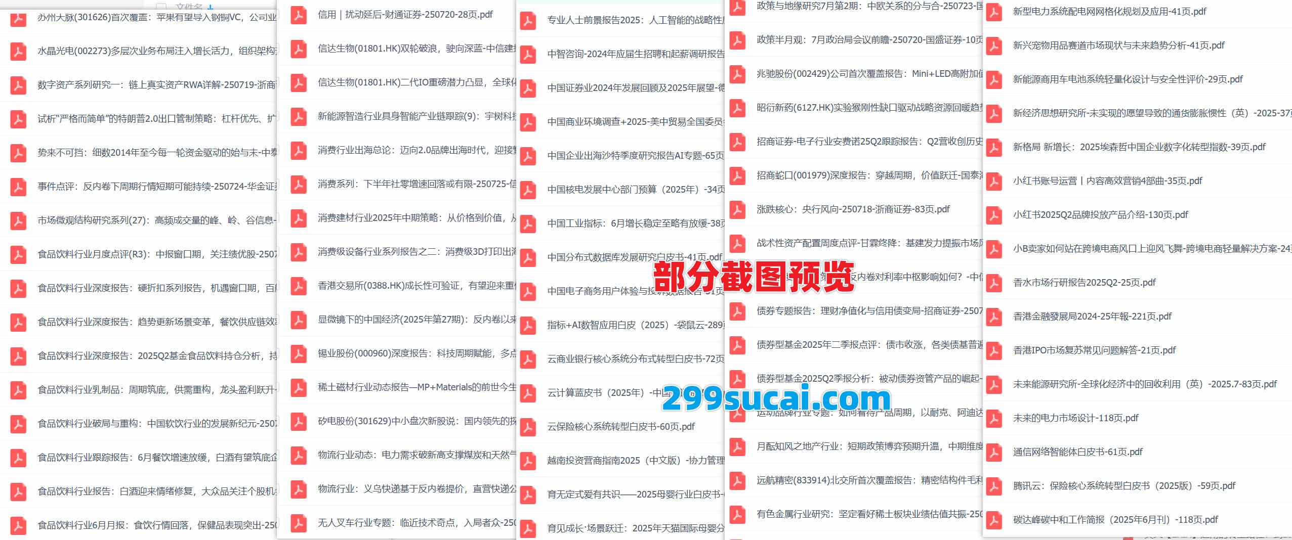 2025年7月第四周行业报告资源截图