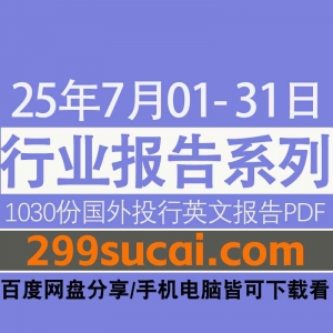 2025年7月国外行业报告资源