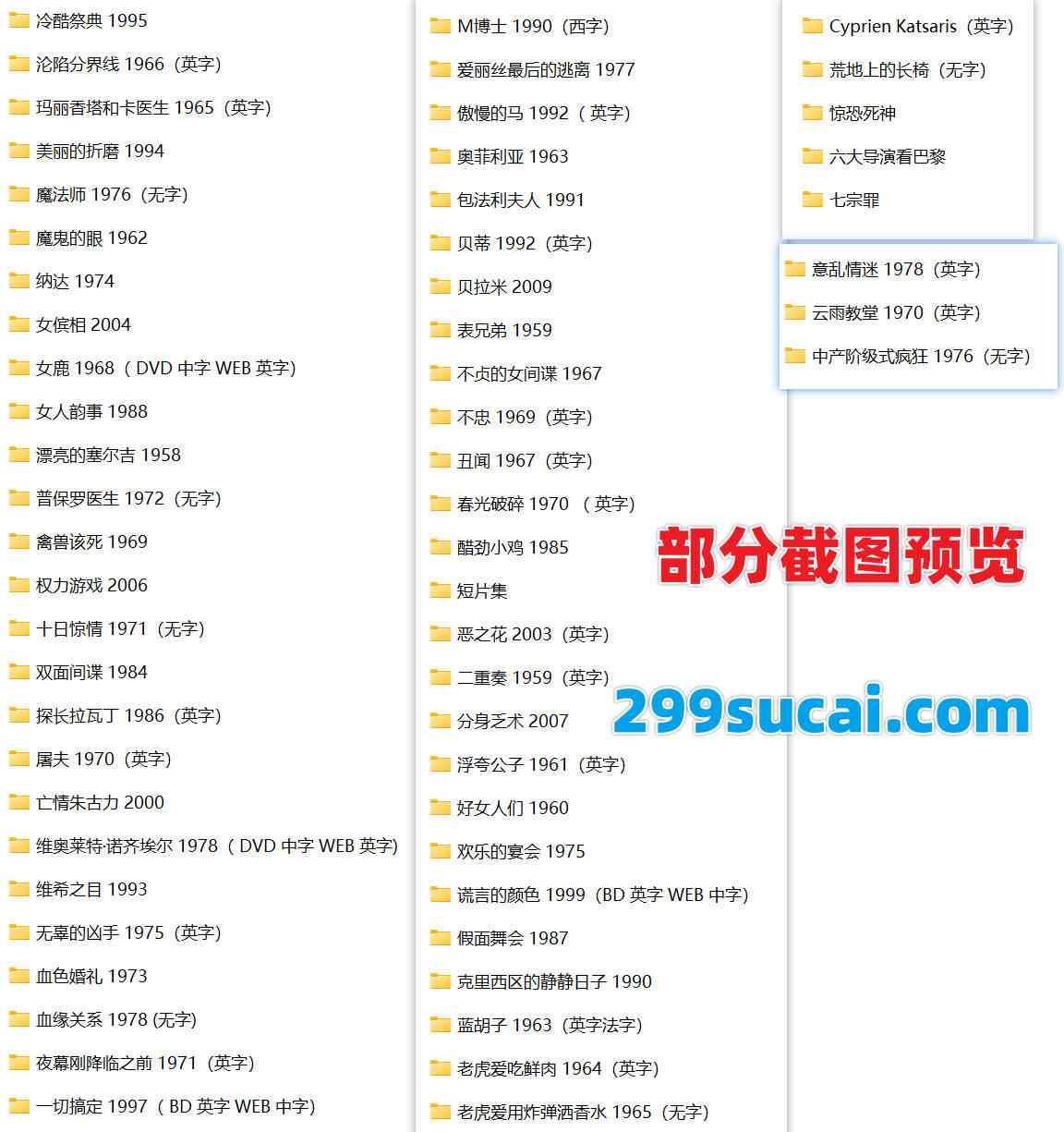 克劳德·夏布洛尔导演作品资源合集截图