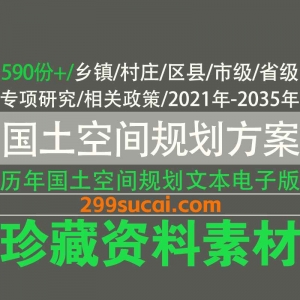 590份+国土空间规划方案文本资源合集