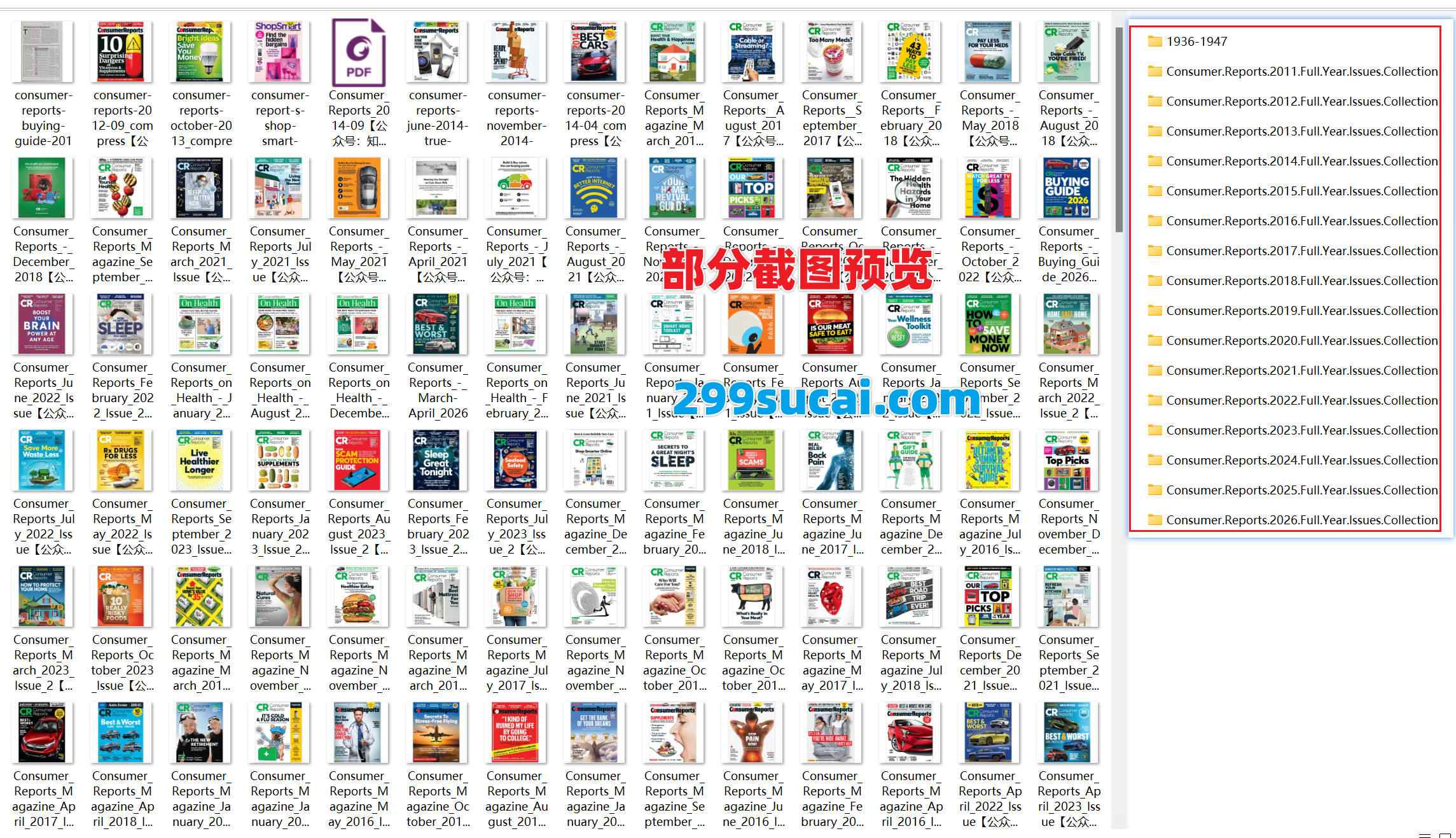 历年ConsumerReports消费者报告杂志电子版资源合集截图