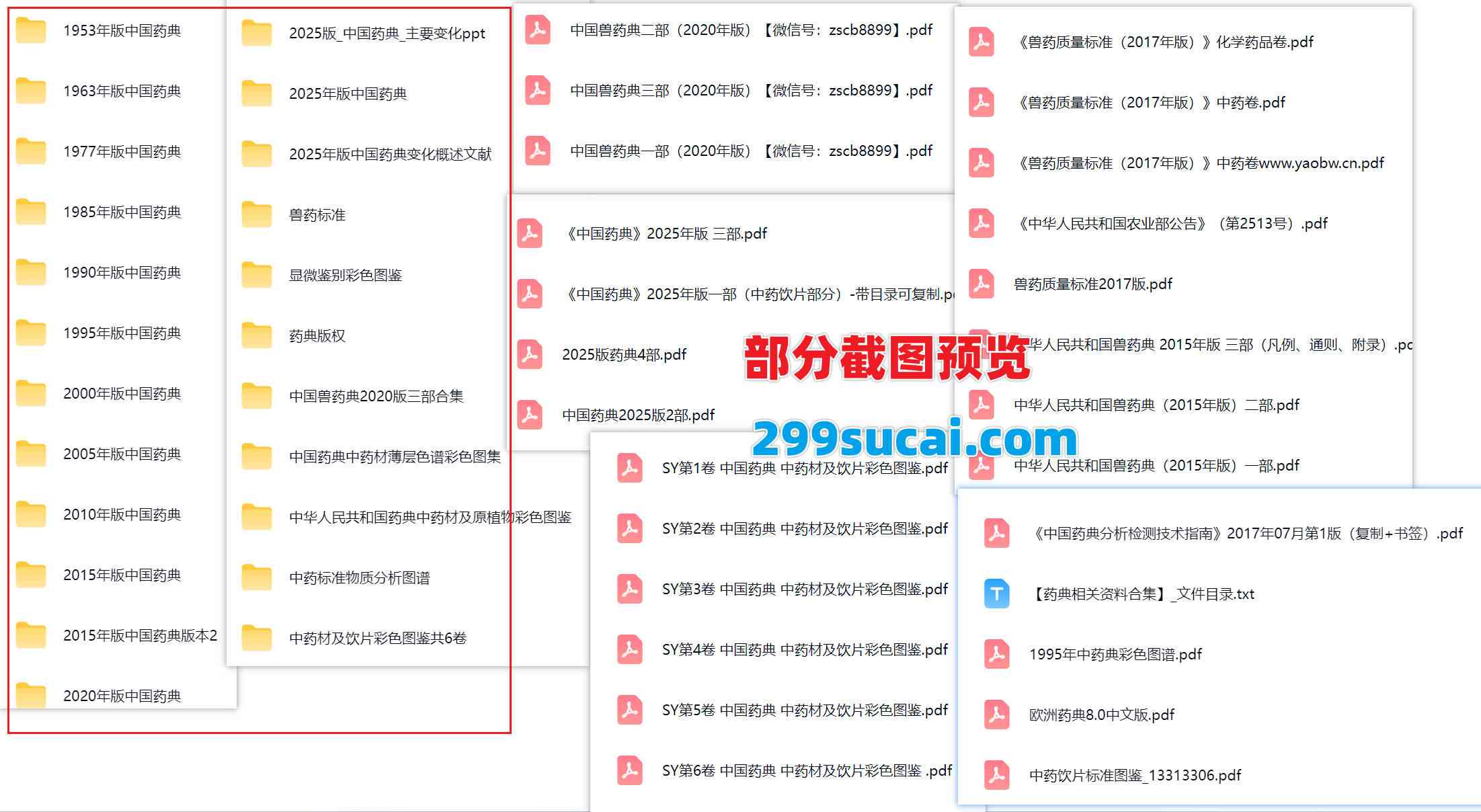 289份各类药典资料合集截图