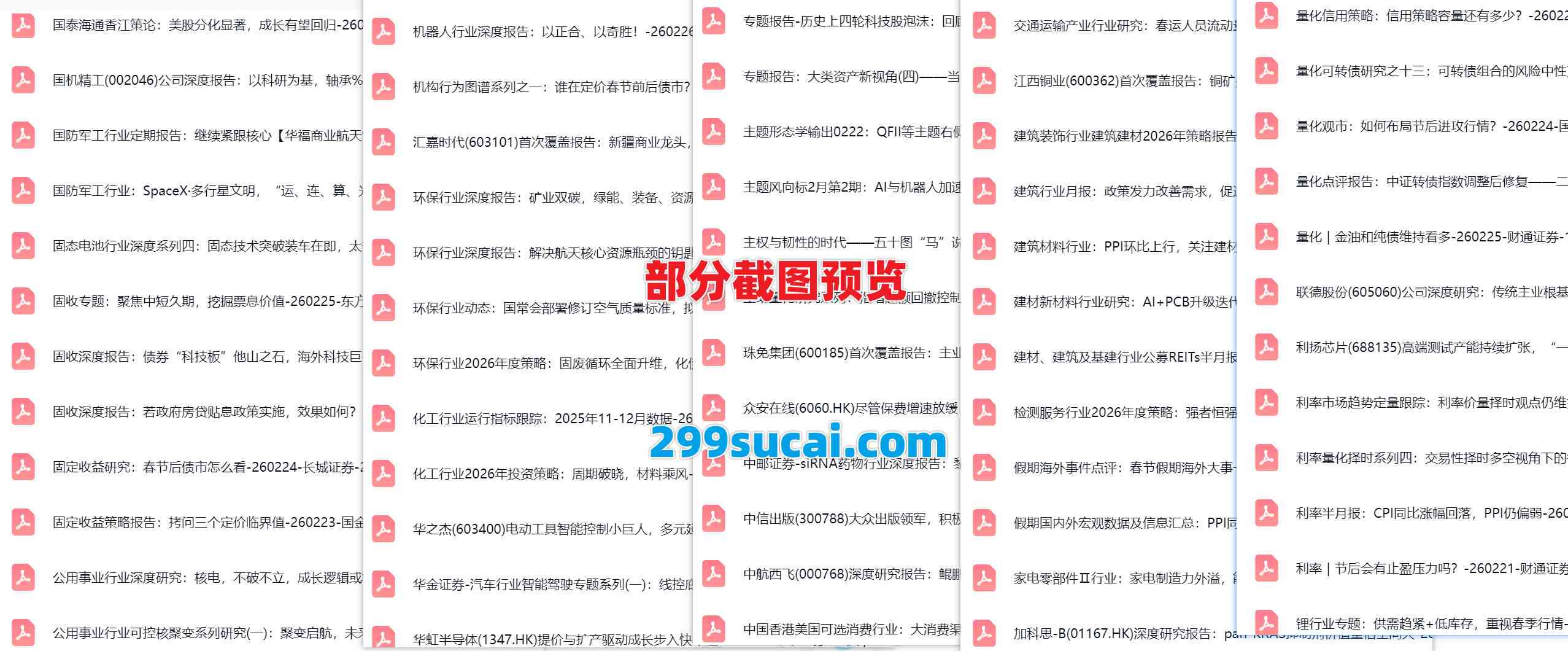 2026年2月第3周行业报告资源截图