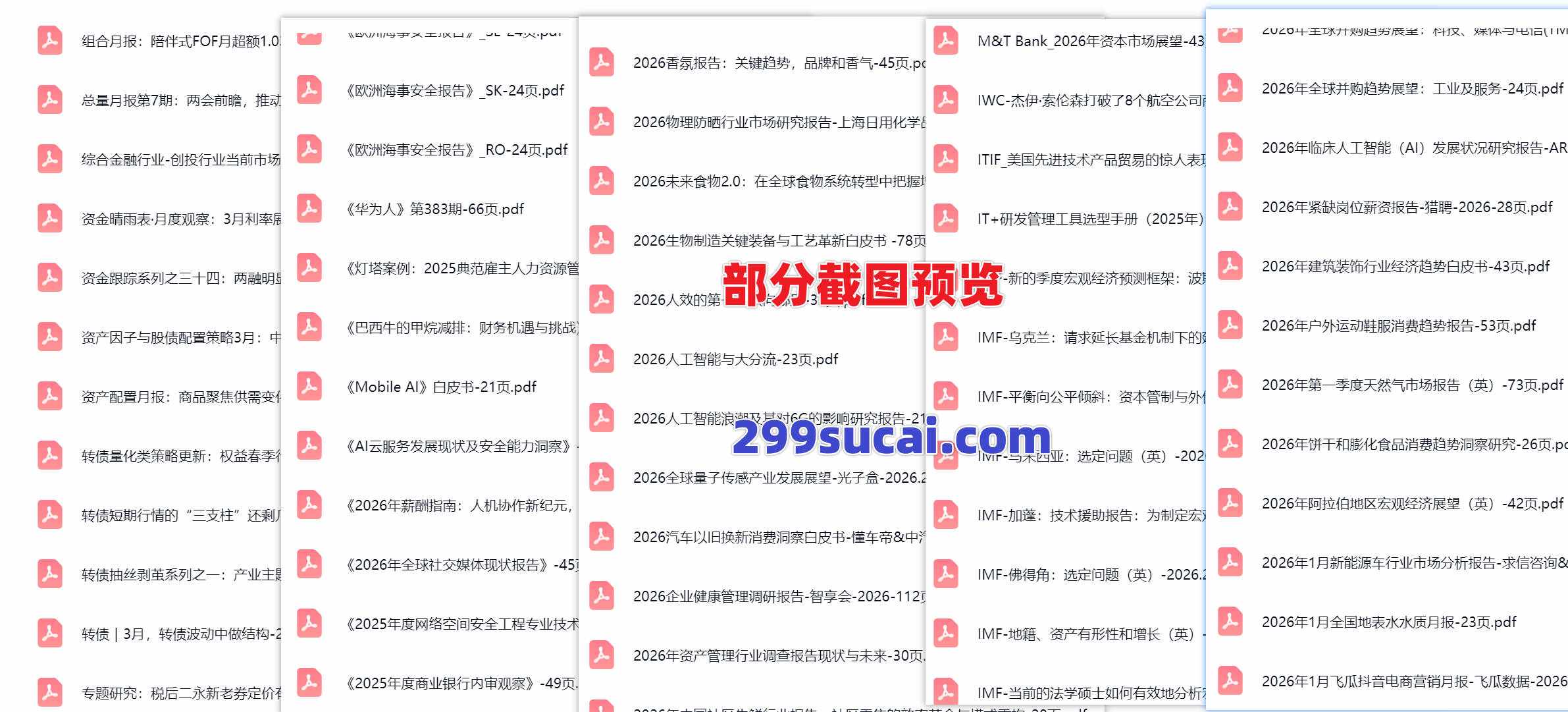 2026年3月第一周行业报告资源截图