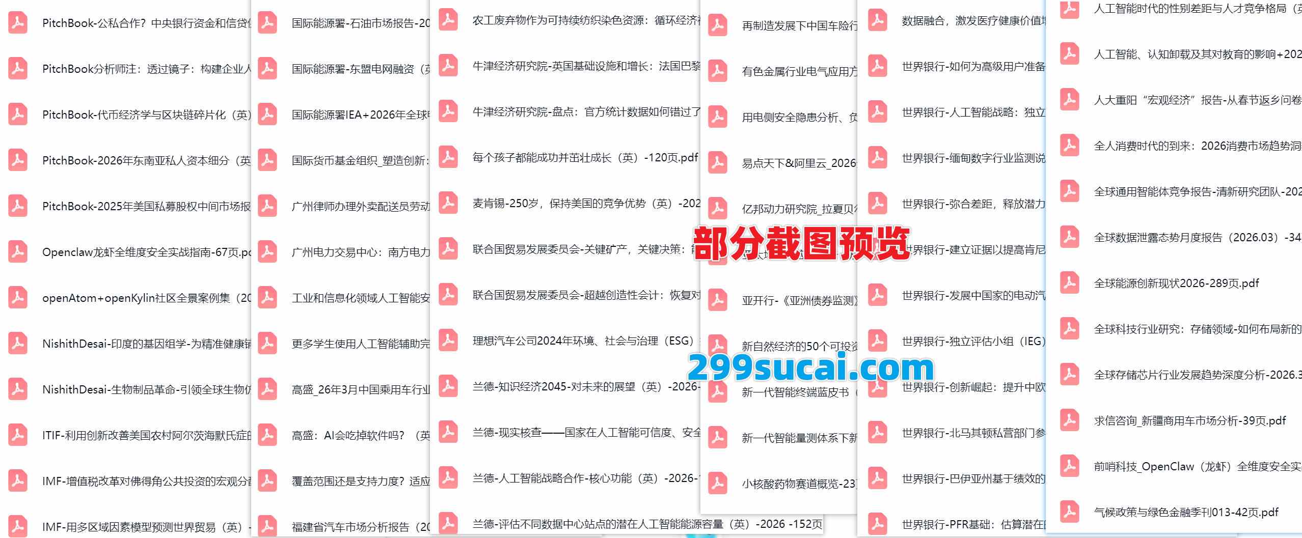 2026年3月第三周行业报告资源截图