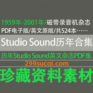 Studio Sound 磁带录音机杂志历年电子版资源合集