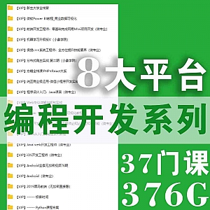 【376G】学编程全系列课,安卓ios+前端+Python+Java等