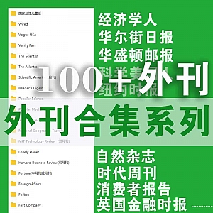 【外刊合集】含经济学人/华尔街日报/华盛顿邮报/纽约时报等,100+外刊