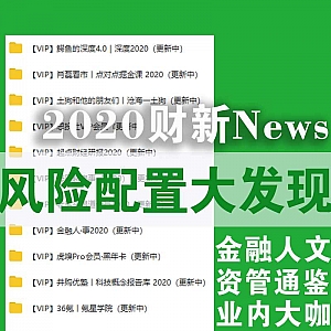 【2020风险配置大发现】财新WeNews(网盘持续更新)