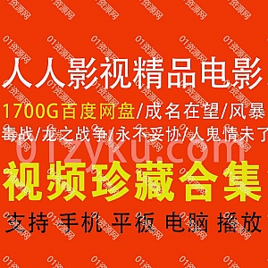 1700G人人影视字幕组制作的精品热门高分电影百度网盘资源合集,1000+部超清双语字幕精选电影集